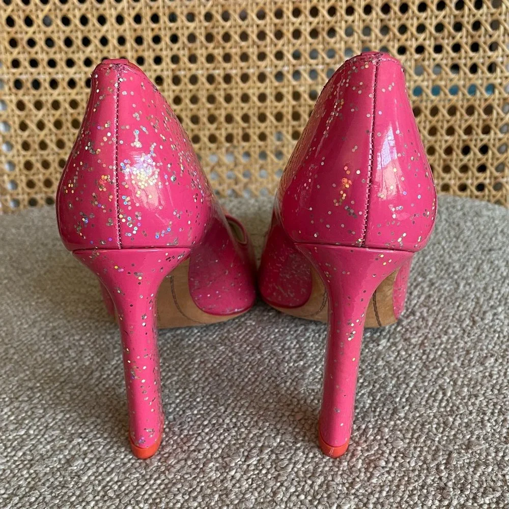 Sophia Webster Pink Glitter Pumps - Picture 2 of 5